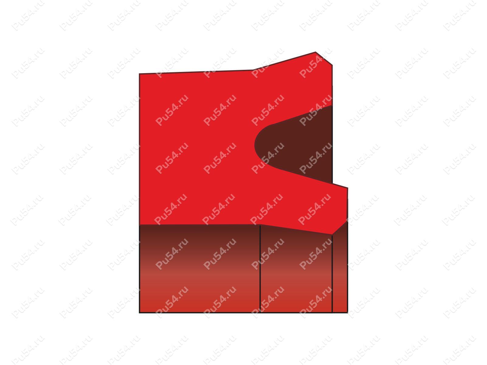 Манжета 140x125x15/L=16, аналог NA 300 401346a) FREUDENBERG SIMRIT, Product Code 70-08-953603, Polyurethane, PU54/M92/красный, Image №1